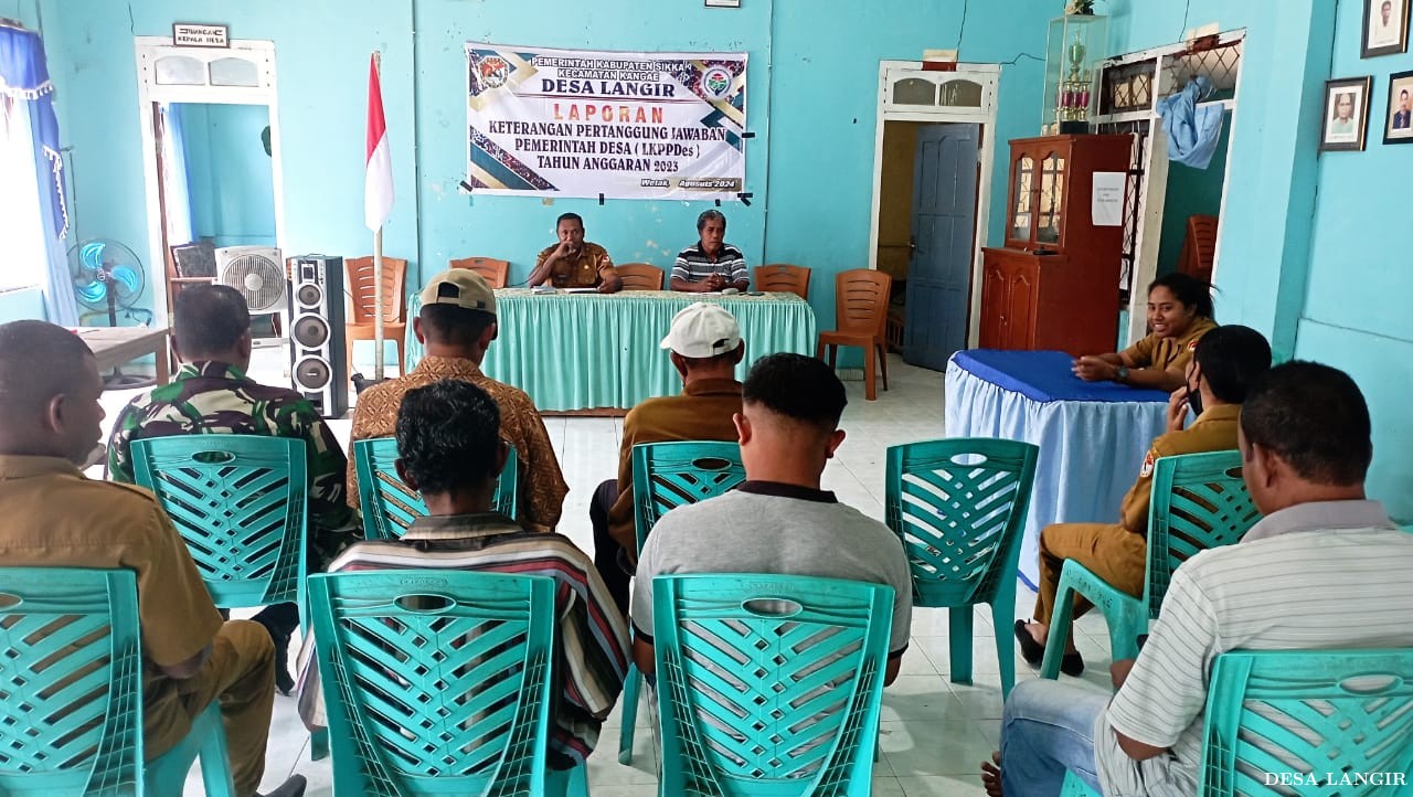 LAPORAN  KETERANGAN PENYELENGGARAAN PEMERINTAHAN DESA TAHUN 2023 DESA LANGIR